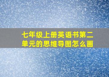 七年级上册英语书第二单元的思维导图怎么画