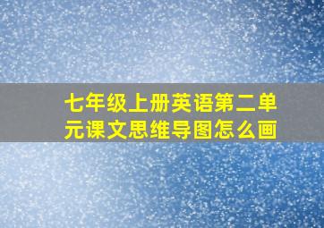 七年级上册英语第二单元课文思维导图怎么画