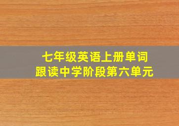 七年级英语上册单词跟读中学阶段第六单元