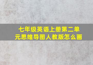 七年级英语上册第二单元思维导图人教版怎么画