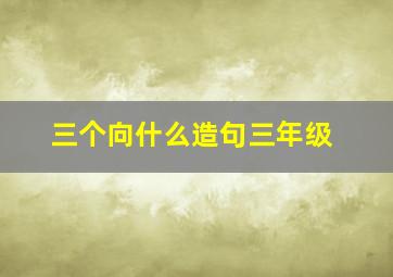 三个向什么造句三年级