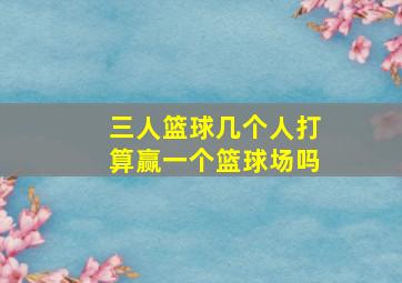 三人篮球几个人打算赢一个篮球场吗