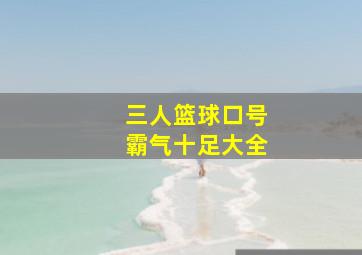 三人篮球口号霸气十足大全