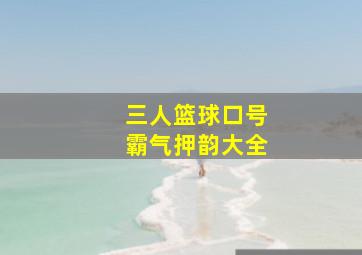 三人篮球口号霸气押韵大全