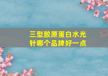 三型胶原蛋白水光针哪个品牌好一点