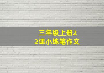 三年级上册22课小练笔作文