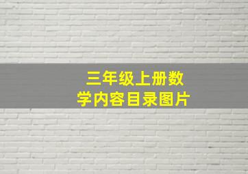 三年级上册数学内容目录图片