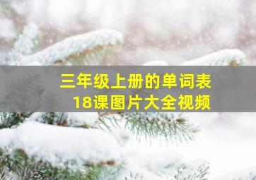 三年级上册的单词表18课图片大全视频