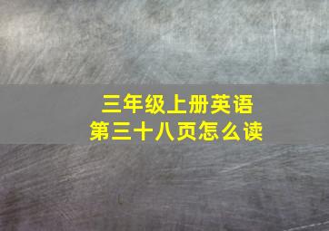 三年级上册英语第三十八页怎么读