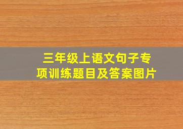 三年级上语文句子专项训练题目及答案图片