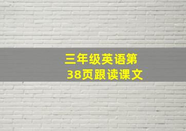 三年级英语第38页跟读课文