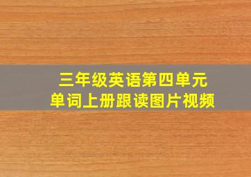 三年级英语第四单元单词上册跟读图片视频