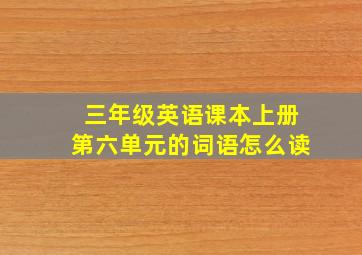 三年级英语课本上册第六单元的词语怎么读