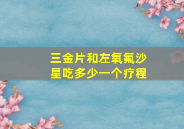 三金片和左氧氟沙星吃多少一个疗程