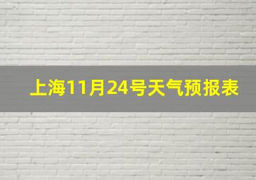 上海11月24号天气预报表