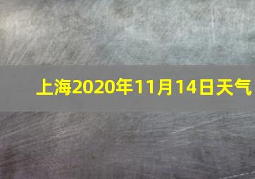 上海2020年11月14日天气