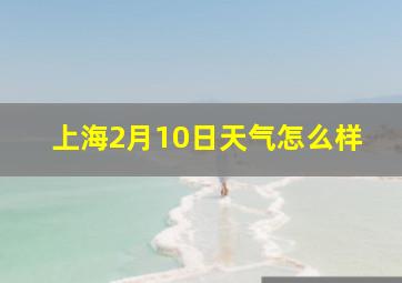 上海2月10日天气怎么样