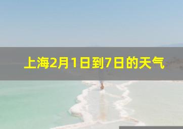 上海2月1日到7日的天气