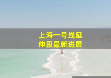 上海一号线延伸段最新进展