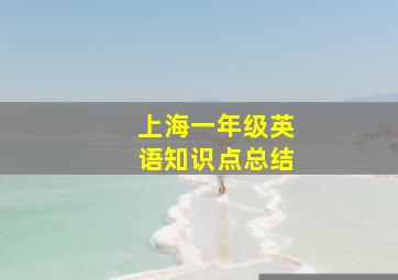 上海一年级英语知识点总结