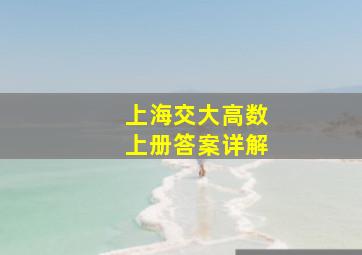 上海交大高数上册答案详解