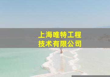 上海唯特工程技术有限公司