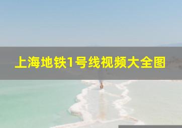 上海地铁1号线视频大全图