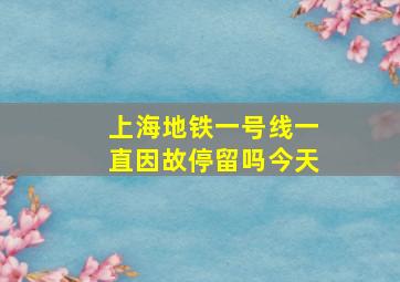 上海地铁一号线一直因故停留吗今天