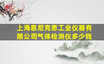 上海恩尼克思工业仪器有限公司气体检测仪多少钱