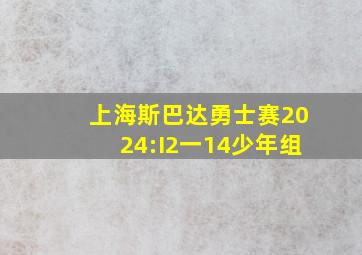 上海斯巴达勇士赛2024:I2一14少年组