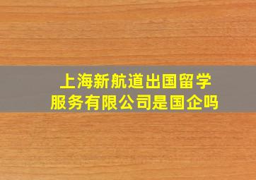 上海新航道出国留学服务有限公司是国企吗