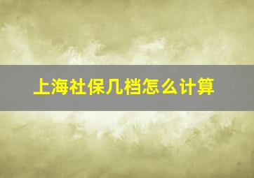 上海社保几档怎么计算