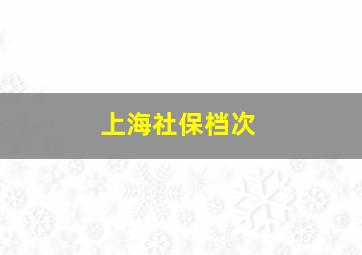 上海社保档次