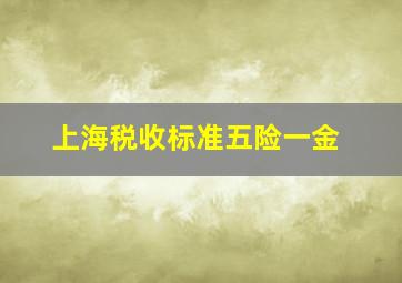 上海税收标准五险一金