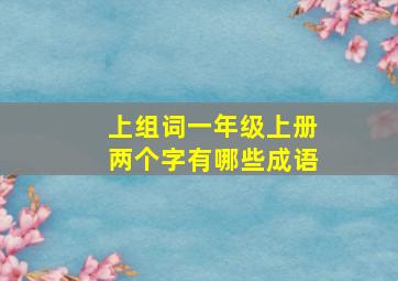 上组词一年级上册两个字有哪些成语