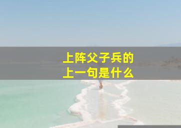 上阵父子兵的上一句是什么