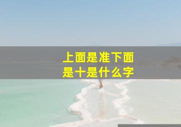 上面是准下面是十是什么字