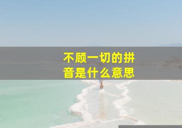 不顾一切的拼音是什么意思