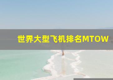 世界大型飞机排名MTOW