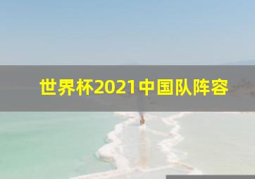 世界杯2021中国队阵容