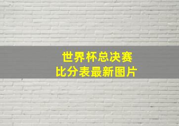 世界杯总决赛比分表最新图片