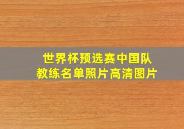 世界杯预选赛中国队教练名单照片高清图片