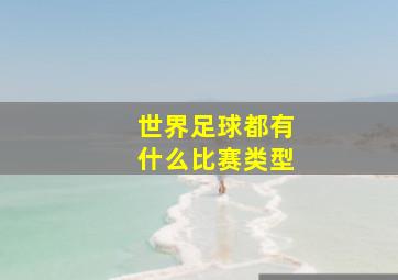 世界足球都有什么比赛类型