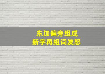 东加偏旁组成新字再组词发怒