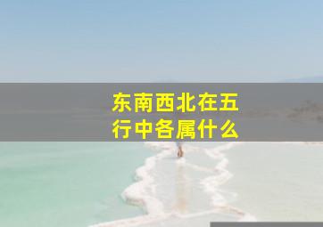 东南西北在五行中各属什么