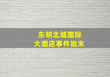 东明北城国际大酒店事件始末