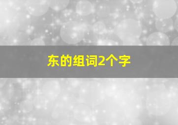 东的组词2个字