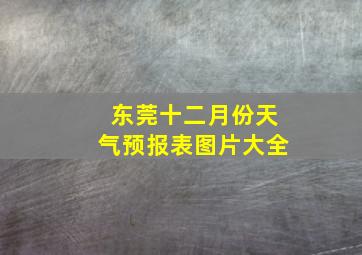 东莞十二月份天气预报表图片大全