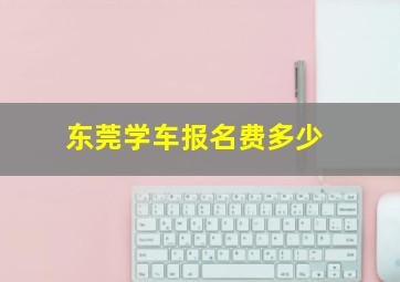 东莞学车报名费多少