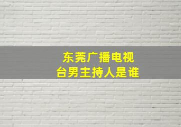 东莞广播电视台男主持人是谁